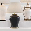 Modern Black Ceramic Table Lamp 51cm