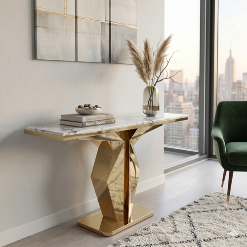 Modern Faux Marble Console Table 160cm