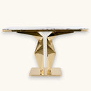 Modern Faux Marble Console Table - 160cm Gold