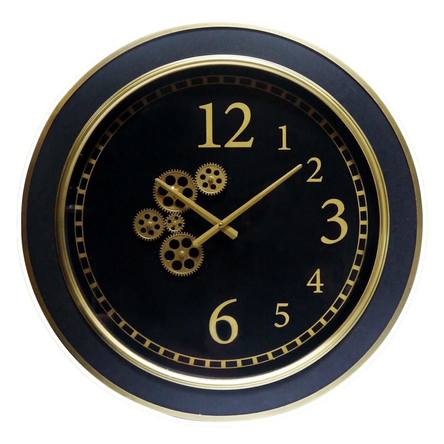 Modern Industrial Gold Gear Clock 67cm