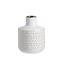 Modern Minimalist White Gold Ceramic Vase