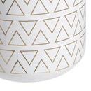 Modern Minimalist White Gold Ceramic Vase
