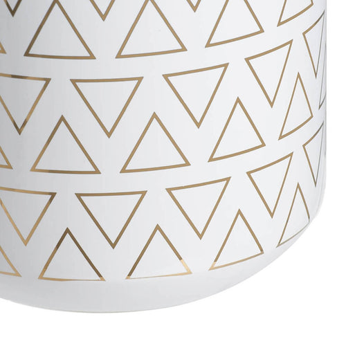 Modern Minimalist White Gold Ceramic Vase