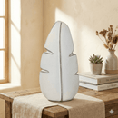 Modern White Ceramic Leaf Sculpture