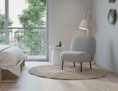 Moulon Cloud Grey Chaise Lounge Chair