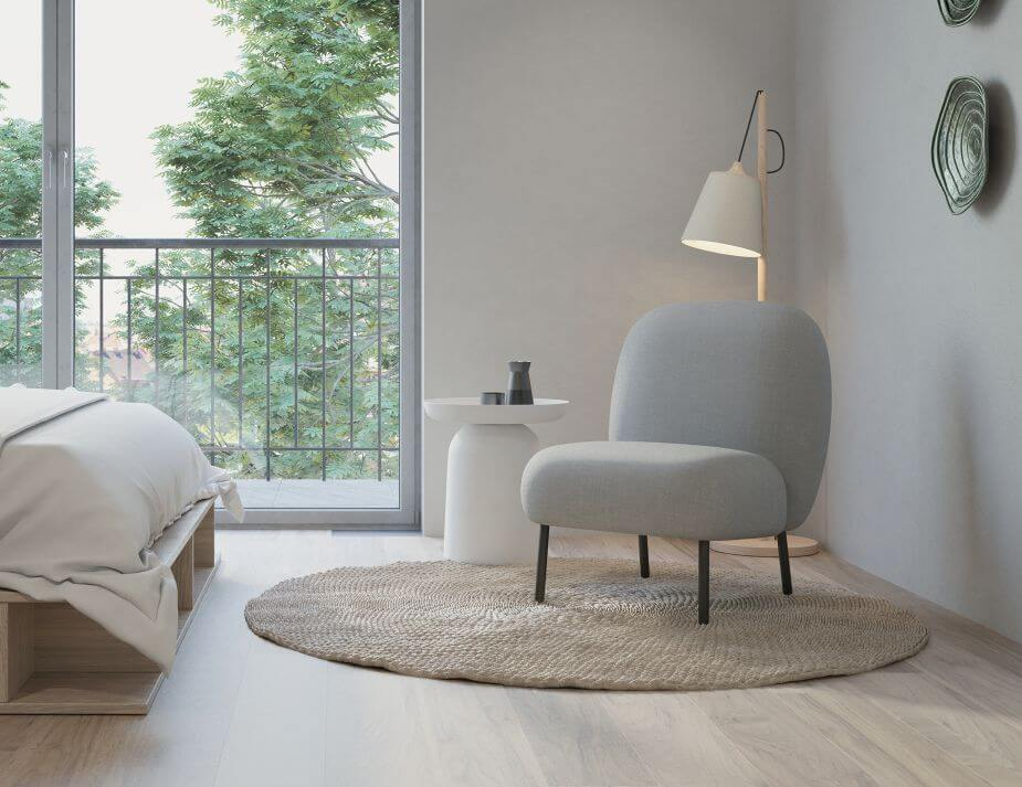 Moulon Cloud Grey Chaise Lounge Chair