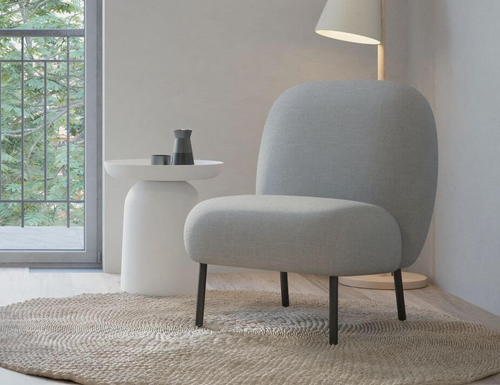 Moulon Cloud Grey Chaise Lounge Chair