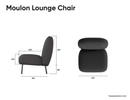 Moulon Cloud Grey Chaise Lounge Chair