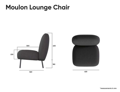 Moulon Cloud Grey Chaise Lounge Chair