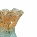 Murano Style Green and Gold Aventurine Tall Vase