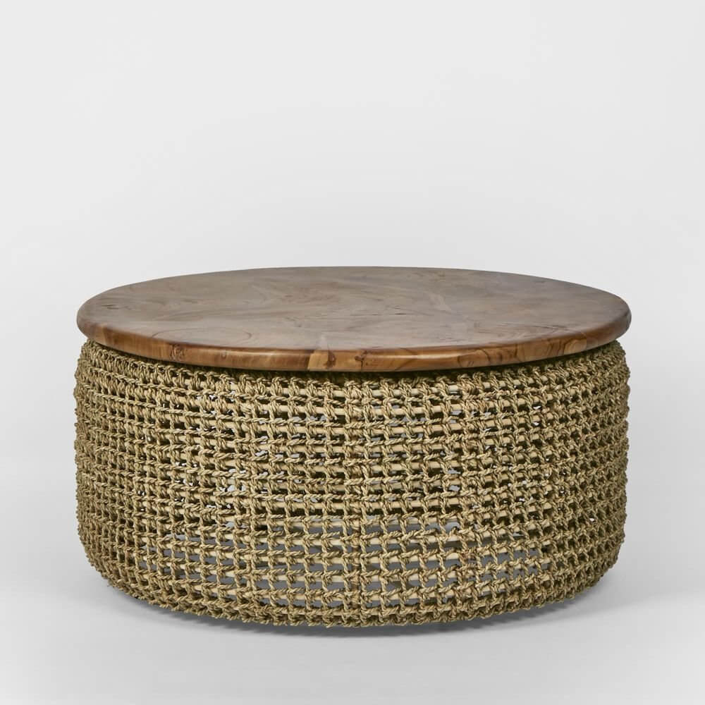 Naves Teak Wood Round Coffee Table 81cm