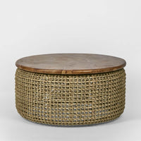 Naves Teak Wood Round Coffee Table 81cm