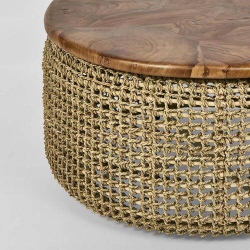 Naves Teak Wood Round Coffee Table 81cm