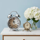 Newton Bell Silver Exposed Gear Clock 25cm