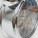 Newton Bell Silver Exposed Gear Clock 25cm