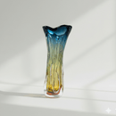 Oceanic Ombre Blown Glass Art Vase