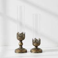 Ornate Rustic Gold Arabesque Candlesticks