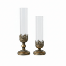Ornate Rustic Gold Arabesque Candlesticks