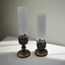 Ornate Rustic Gold Arabesque Candlesticks