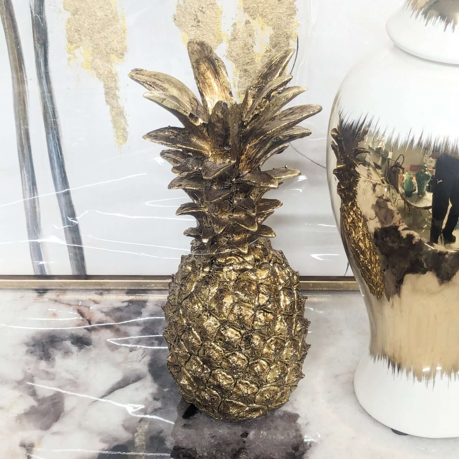 Pineapple Ornament Golden Decorative Ornament Small