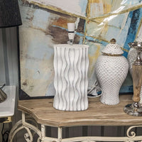 Modern White Ceramic Table Lamp Base Only