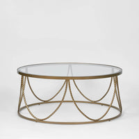 Palais Gold Rope Round Coffee Table 100cm
