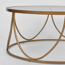 Palais Gold Rope Round Coffee Table 100cm