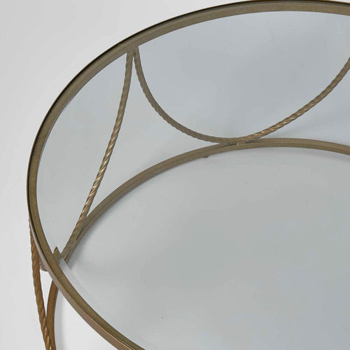 Palais Gold Rope Round Coffee Table 100cm