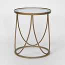 Palais Round Side Table Gold Finish Hollywood Style