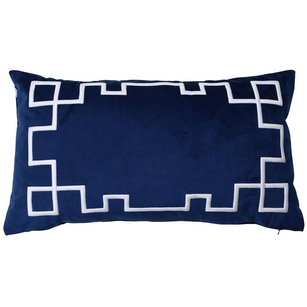 Palm Springs Navy Velvet Cushion 35x60cm