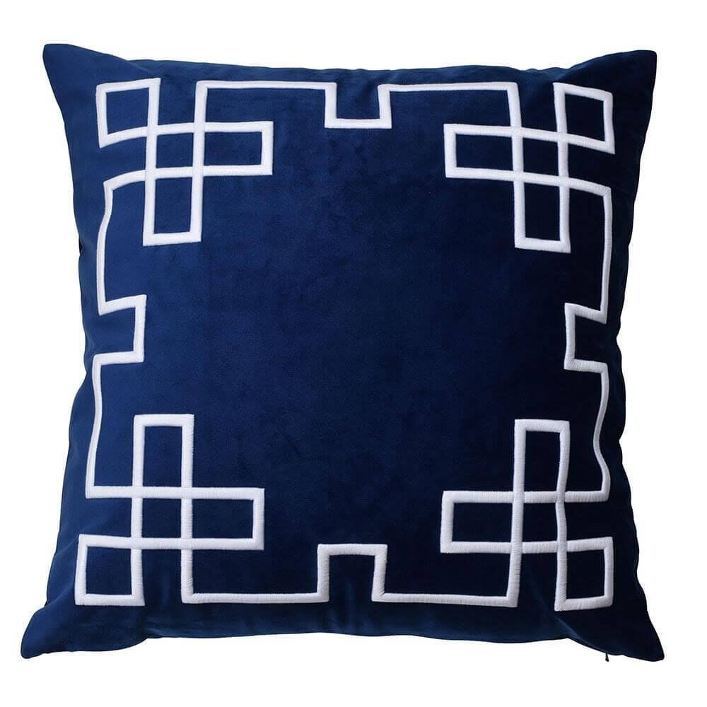 Palm Springs Navy Velvet Cushion Cover 55cm