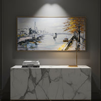 Paris Eiffel Tower Framed Oil Painting