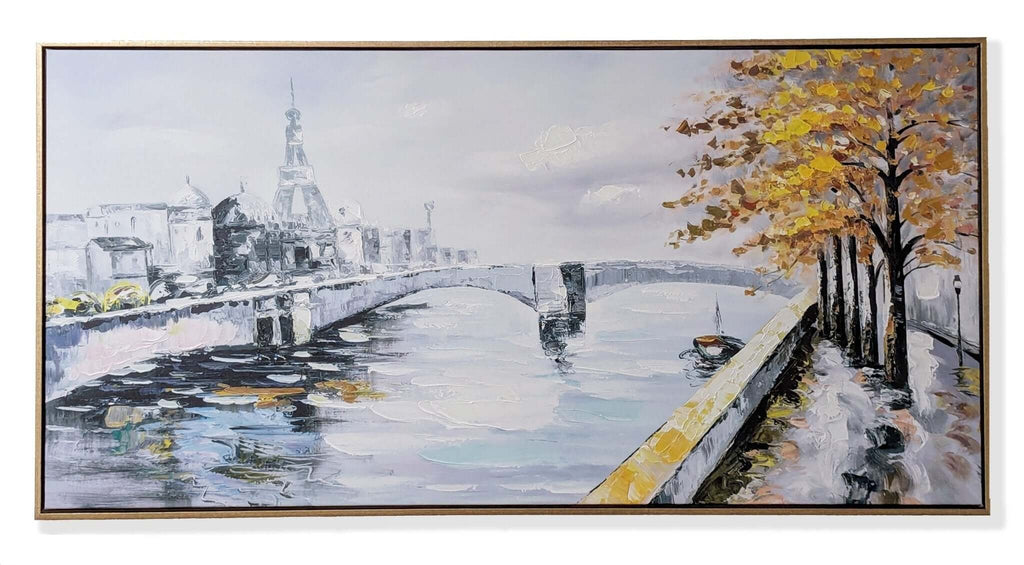 Paris Eiffel Tower Framed Oil Painting