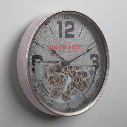 Paris Union Clock Hotel Clock with Exposed Gears, 60cm