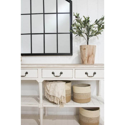 Peru Natural Paulownia Wood Planter Trio Set of 3