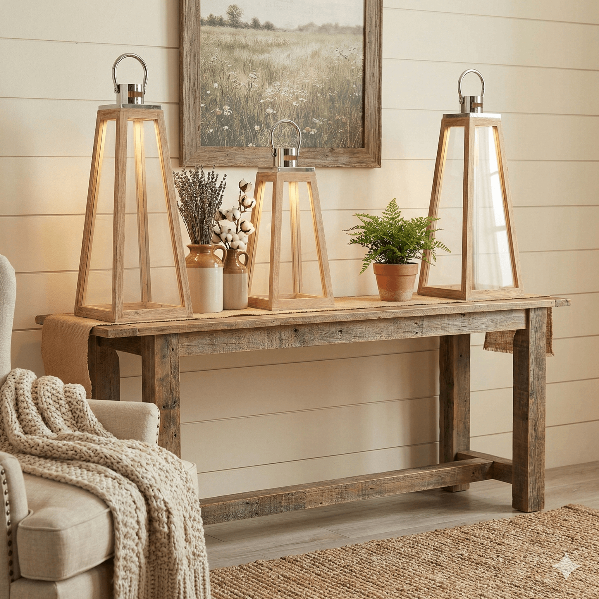 Pyramid Large Candle Lantern Indoor Set