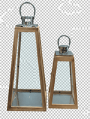 Pyramid Large Candle Lantern Indoor Set