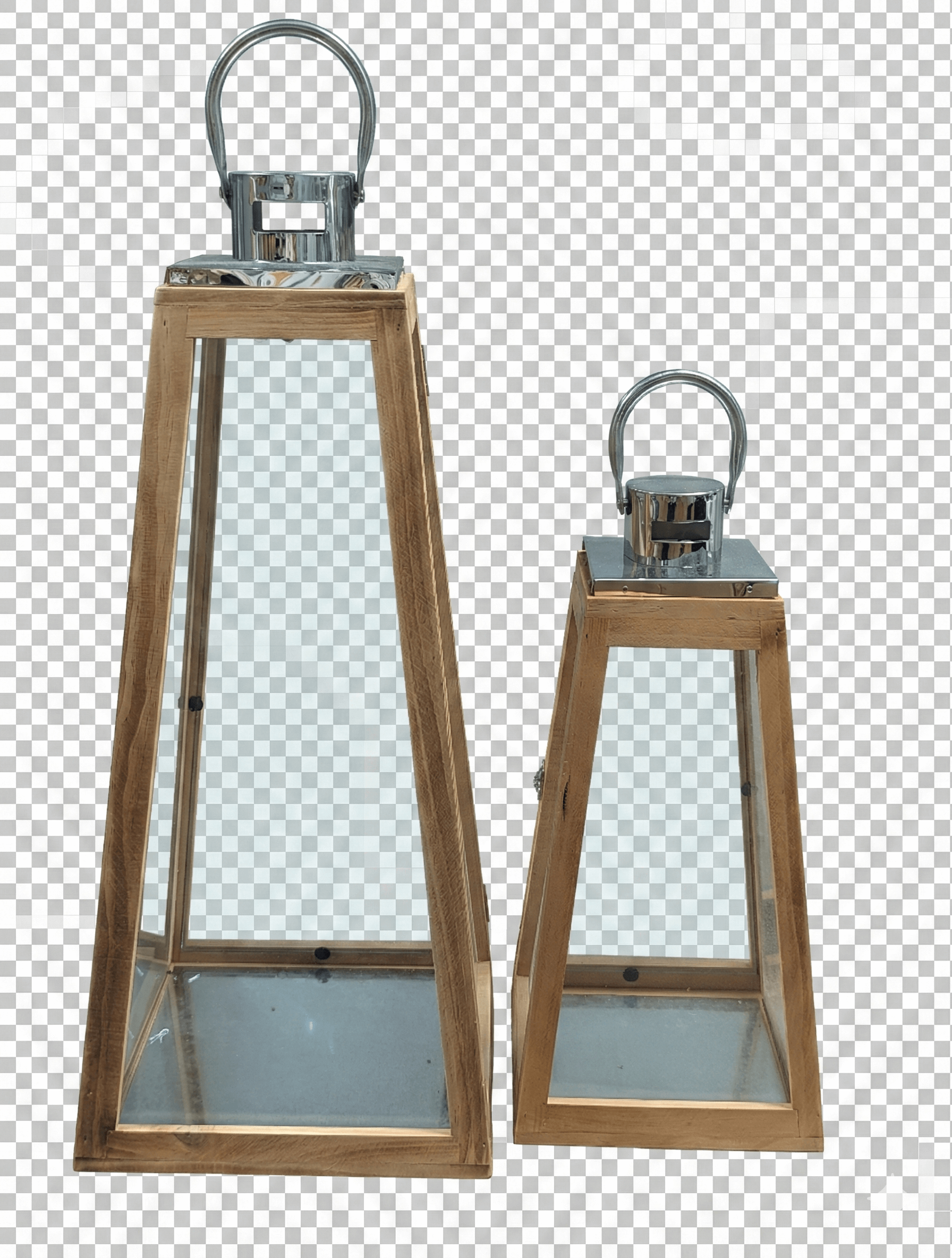 Pyramid Large Candle Lantern Indoor Set