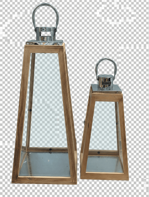 Pyramid Large Candle Lantern Indoor Set