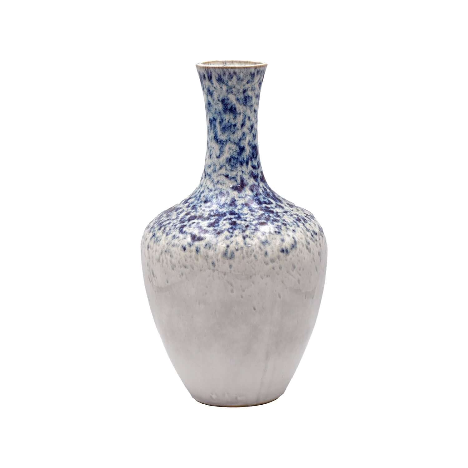 Rain Belly Large Blue White Ceramic Vase