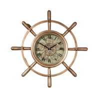 Rose Gold Nautical Gear Wall Clock 65cm