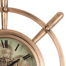 Rose Gold Nautical Gear Wall Clock 65cm