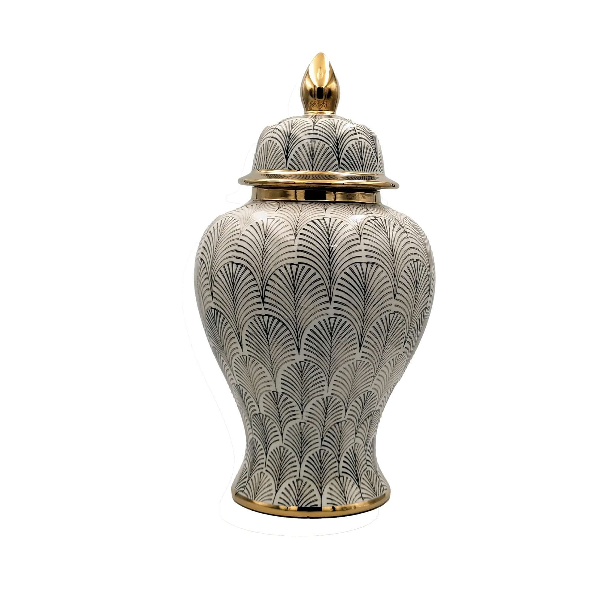 Royal Olive White Gold Ginger Jar Set