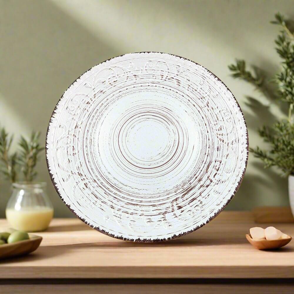 Vintage Rustic Charm Dinner Plate Cream