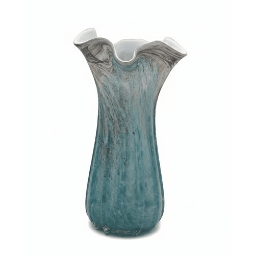 Seashell Design Porcelain Marble Finish Vase