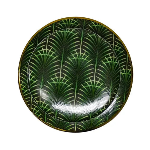 Selangor Green Gold Ceramic Palm Ginger Jar