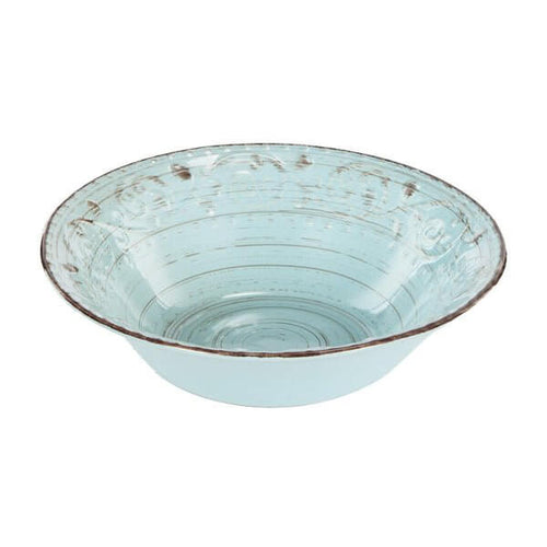Serving Bowl Aqua Round Rustic Charm Serving Bowl Aqua