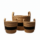 Set of 3 Andrew Seagrass Storage Baskets