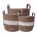 Set of 3 Andrew Water Hyacinth Baskets
