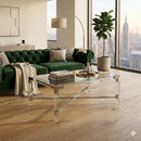 The Claridge Clear Acrylic Modern Minimalist Lucite Coffee Table